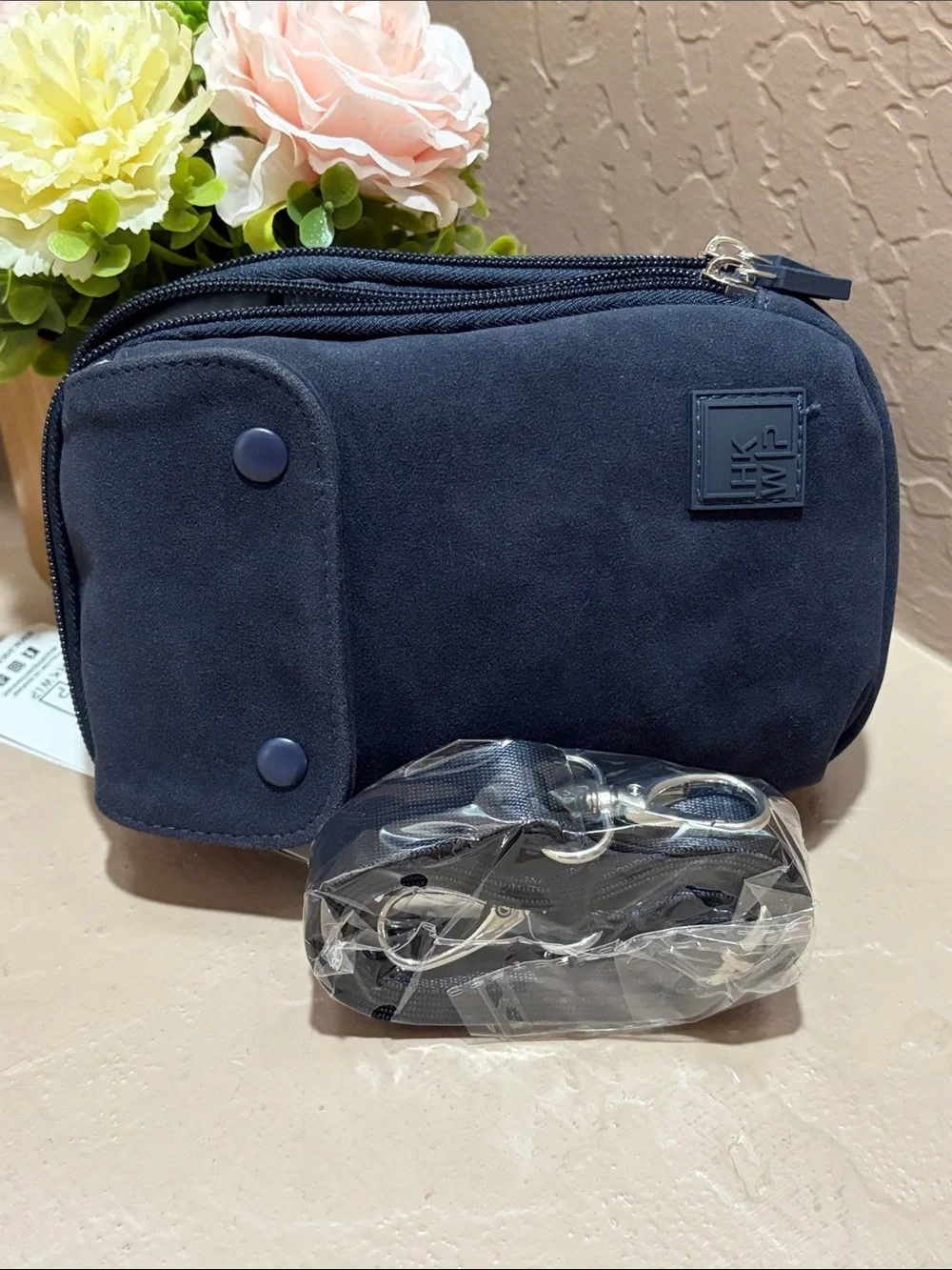 IHKWIP Suede Everyday Essentials Crossbody ~ Navy